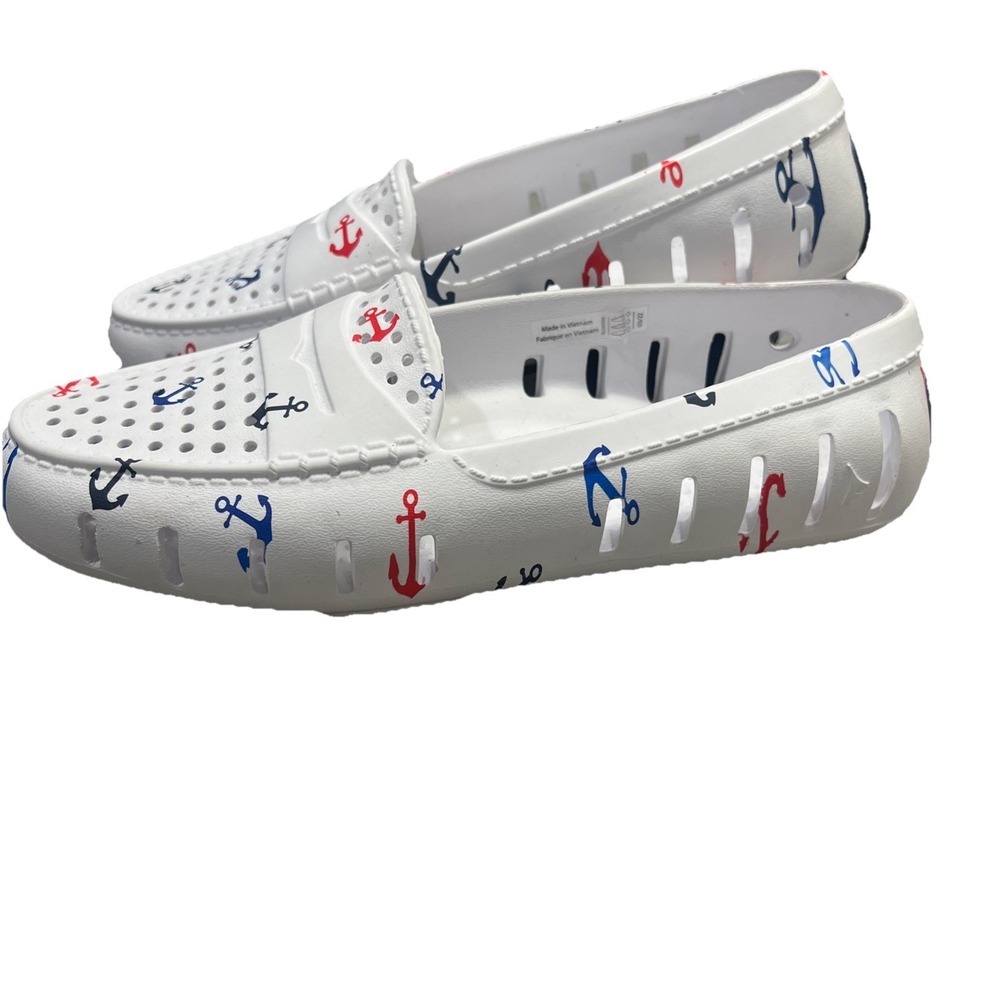 Floafers Posh Driver Women's Loafers Size 6 White Anchor Multi Color Shoes